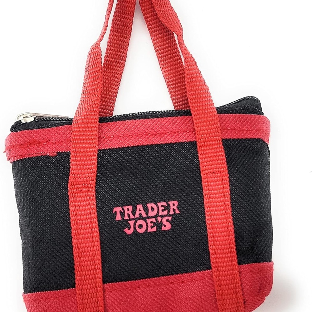 Trader Joe's Black and Red Tote Bag NWT